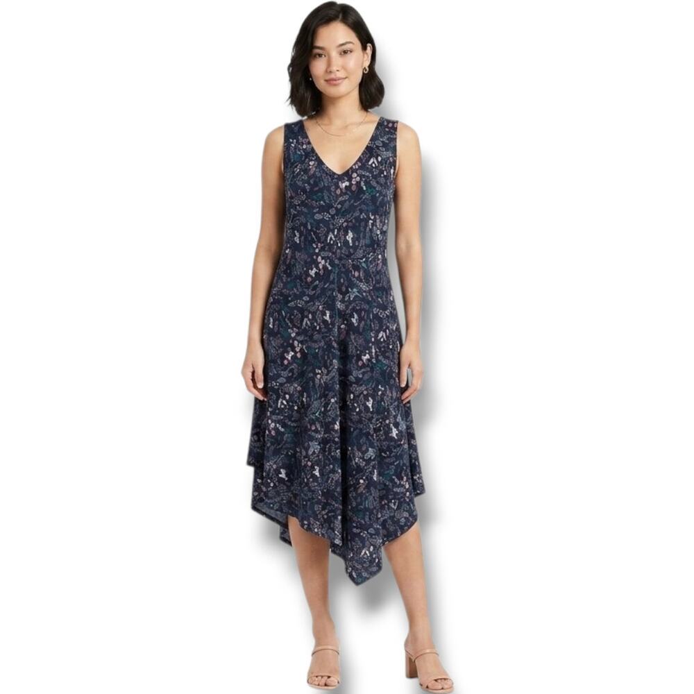 Ana & Rose Women’s Blue Unicorn Print Sleeveless Flowy Midi Dress OS